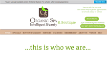 Tablet Screenshot of organicspaib.com